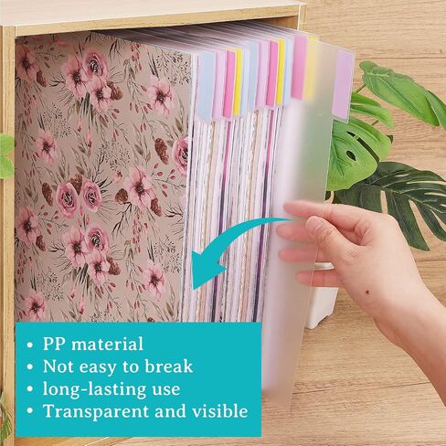 Caydo 42 Pieces Scrapbook Tabbed Dividers Plastic Clear Scrapbook Paper Dividers with 56 Pieces Sticky Index Tabs for Dividing 12 x 12 Inch Scrapbook Paper, Cardstock in Saudi Arabia