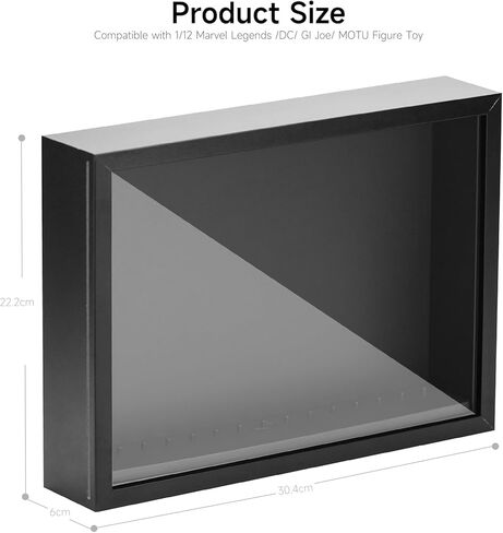 NC EBCO مجموعات العرض الخشبية المثبتة على الحائط تناسب المقتنيات 4 قطع 6 i Action Figure، حامل عرض الشكل مع ربط، مناسب لمقياس 1/12 Marvel Legends /DC/ GI Joe/ Motu Figure Toy، أسود in Kuwait
