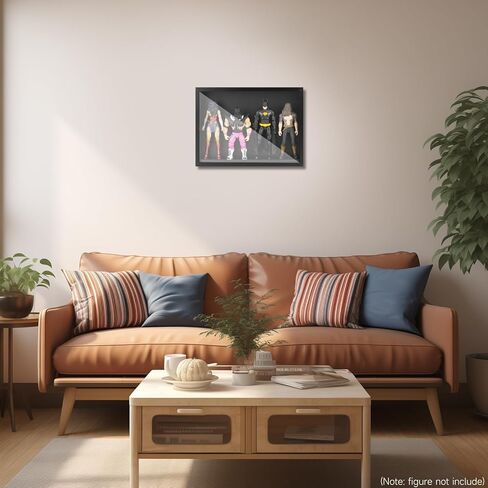 NC EBCO مجموعات العرض الخشبية المثبتة على الحائط تناسب المقتنيات 4 قطع 6 i Action Figure، حامل عرض الشكل مع ربط، مناسب لمقياس 1/12 Marvel Legends /DC/ GI Joe/ Motu Figure Toy، أسود in Kuwait