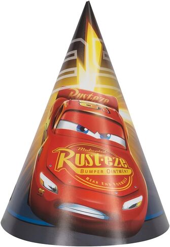 Unique Disney Cars 3 Movie Party Hats (Pack of 8) - Vibrant, Colorful & Sturdy - Perfect for Themed Birthday Parties & Celebrations in Saudi Arabia