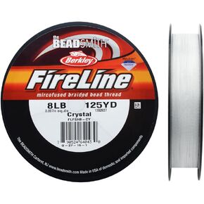 Braided Beading Thread, 8 LB Test and .009" Thick, 125 Yards, Crystal Clear