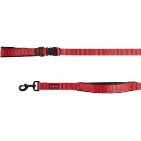 KONG Comfort Ultra Durable Traffic Padded Handle Hands Free Quick Control Leash 6' (Red)