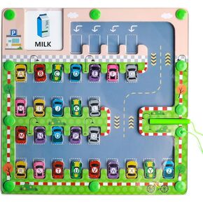 NELL&WELL Magnetic Alphabet Maze, Montessori Alphabet Puzzle, Wooden Sensory Toys for Fine Motor Skills, Learning Toys for Toddlers, Ideal Gift for Boys and Girls Ages 3+