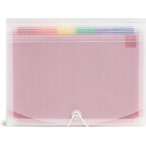 Smead Poly Desktop Expandable File, 24 Pockets, Flap and Cord Closure, Letter Size (70897)