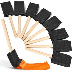 Foam Paint Brushes, 1.6 Inch, 8 Count, Sponge Paint Brush, Foam Brushes for Painting & Staining, Craft & Art Paint Sponges