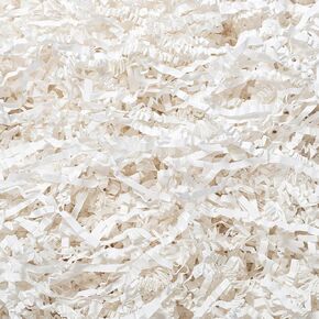 1 LB Crinkle Cut Paper Shred White Crinkle Shredded Paper for Gift Baskets - Gift Box Bag Filler - Confetti Stuffing for Birthday, Holiday Present Packaging Wrapping