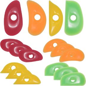 12 Pieces Soft Rubber Rib for Pottery Clay Silicone Pottery Rib Tools Ceramic Pottery Rib Silicone Clay Rib for Pottery and Ceramics