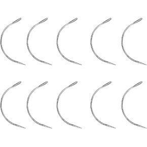 10pcs Veterinary Suture Needles for Animal Surgical Needle and Fur Sew Tool Sewing Machine Needles 1028 Sewing Accessories and Supplies, Sliver