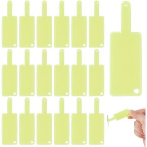 OLYCRAFT 20Pcs Pale Green Sewing Machine Needle Threader with 3mm/0.8mm Hole Universal Sewing Machine Needle Inserter 2.3x0.7 Inch Embroidery Machine Needle Threading Tool for Sewing - 2.5mm Thick