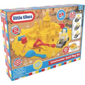 Little Tikes: Construction Sand Play Set - 24pc - Sand & Scene Toy, 3-in-1 Bulldozer Vehicle, 5oz of Sand, Box Transforms to Play Scene, Kids Ages 3+
