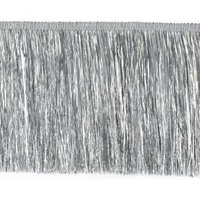 Yalulu 10 Yards Metallic Sewing Fringe Trim, 6in Wide Latin Tinsel Tassel Trim, Tinsel Fringe Trimming DIY Craft Clothing and Dress Decoration (Gem Blue)