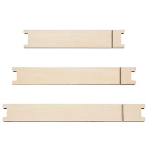 BENECREAT 3Pcs Wooden Ribbon Cutting Ruler, 8/10/ 12inch Ribbon Floss Ruler, Sewing Tool for Fabric Strips, Ribbon Cutting, Christmas Wreath Making