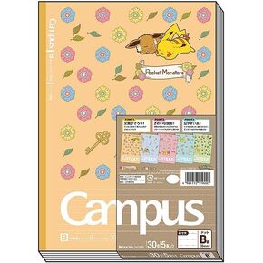 Showa Note 414729002 Pokemon Campus Notebook, Dotted Ruled, B Ruled, Pack of 5