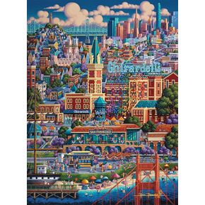 Buffalo Games - Dowdle - City by The Bay - 1000 Piece Jigsaw Puzzle for Adults Challenging Puzzle Perfect for Game Nights - Finished Puzzle Size is 26.75 x 19.75