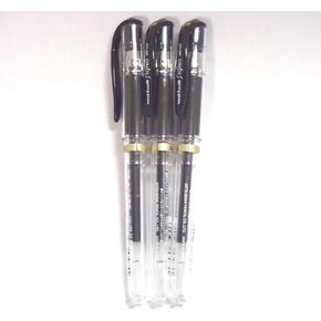 Uni-Ball Signo Broad Point Gel Impact Pen Black Ink, 3 pens per Pack (Japan import) [Komainu-Dou Original Package]