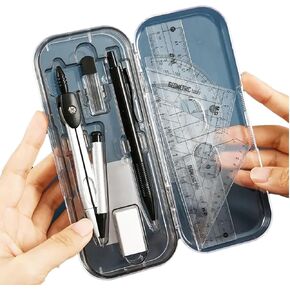 Compass Geometry Too for Students Portable Protractor and Compass Set Architecture Supplies，Drafting Tools，Protractor for School Set ，8Pcs