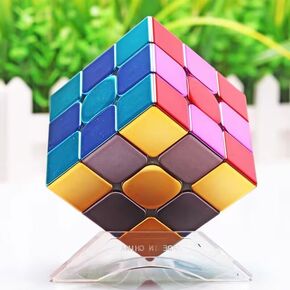 Cuberspeed ShengShou مكعب معدني بدون ملصقات مكعب سرعة ثقيل 3×3 مكعب سحري معدني