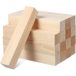 NUOBESTY 16PCS Basswood Carving Blocks, Whittling Wood Carving Kit, Carving Wooden Blocks for Crafting, Crafts Unfinished Wood Blocks for Beginners, Kids and Adults