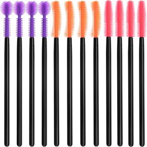 OIIKI 12 pcs Crevice Cleaning Brushes, Silicone Nook and Cranny Sewing Machine Cleaning Brushes, Tiny Cleaning Brushes for Small Crevices, Machine Gaps, Computer Keyboards (Orange, Purple, Red)