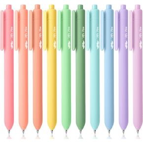 Mr. Pen- Retractable Gel Pens, 10 Pack, Pastel Color Ink Gel Pens, Gel Pens Fine Point 0.7mm, Retractable Pens, Cute Pens, Gel Ink Pens, Aesthetic Pens for Journaling Fine Tip Pens