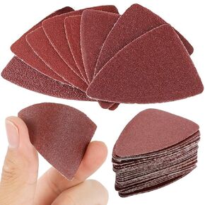 156Pcs Oscillating Tool Sanding Pad Kit, 3Pcs Triangle Sanding Pads and 3Pcs Finger Sanding Pad, 150Pcs Sandpaper, for Wood/Plaster Polish Sanding, & Other Surfaces, Compatible with Multiple Tools