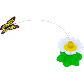 BWESOO Random Color Butterfly Interactive for Cats, Play Cat Electric Rotating Butterfly Hummingbird Shape Cat Teaser Scratch Cat Mice and Animals for Indoor Cat and Kitten Exercise
