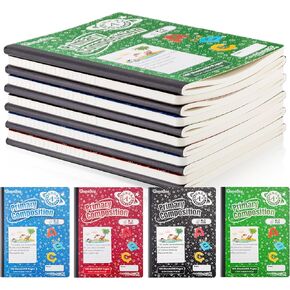 24 Pack Primary Composition Notebook K-2 - Primary Journal Blank Writing Book for Kids - Drawing Story Journal Writing Notebook Back to School Supplies, 9.75"x 7.5", 200 Pages(100 Sheets)