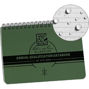 Rite in the Rain Weatherproof Marine Qualification Reference Book, 7" x 4.625", Green Cover (No. 973-ARQ)