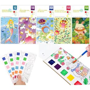 5 Pack Pocket Watercolor Painting Book - Portable Pocket Watercolor Painting Bookmark for Artists and Beginners - Enhance Your Creativity with These Pocket Watercolor Books