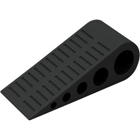 1.9 Inches Heavy Duty Door Stopper, Optish 2 Pack Rubber Door Stop, Door Stoppers for Bottom of Door, Large Door Stopper Wedge for Home Office School (Black)