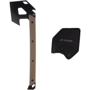 Schrade 12" Frontier Axe with 3CR13 Steel Black Oxide Blade, Lanyard Hole and Sheath for Outdoor Survival, Camping and Everyday Tasks