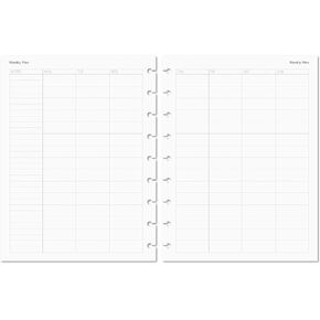 Discagenda Planner Insert Refills Discbound 120gsm 80lb (Weekly Horizontal, HP Classic (7 x 9.25in))