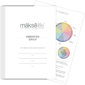 A5 Quarterly Undated Goal-Setting + Daily Planner Inserts - 120 GSM Recycled Paper, MäksēLife Goal-Setting System, Full Daily Planning Pages