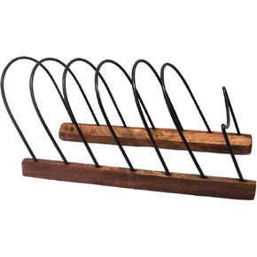 Primitive Country Wood and Metal Letter Holder Organizer