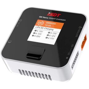 ISDT Q6 Nano Battgo Lipo Battery Charger/Discharger, Balance Charger Discharger 8A 200W DC 2-6S LCD Display Digital Smart Battery Balance Charger Li-Po Li-Hv Li-Ion Li-Fe NiMH Ni-Cd Pb