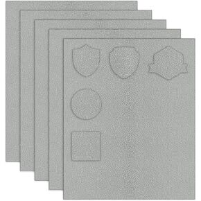 5pcs Leather Patches, 11.8x9.8In Leatherette Patches for Laser Engraving Faux Leather Repair Patch Kit with Heat Press Transfer Adhesive Iron On for Hats Cap Beanies Bags Jacket (Black)