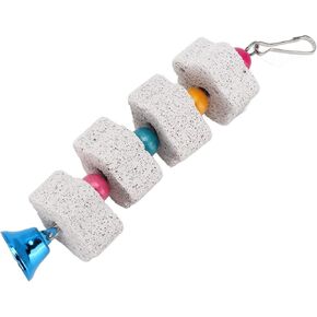 1Pc White Bird Beak Grinding Stone Bird Chewing Toys Bird Beak Grinding Stone for Parrots Hamsters and Other Small Animals Small in Size and Light in Weight,Pet Supplies