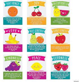 Fun Express Fruit of The Spirit Poster Set - Educational - 6 Pieces