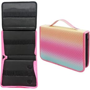 Colored Pencil Case 80 Slots Pencil Holder with Zipper Closure Large Capacity Pencil Case for Watercolor Pens or Markers, Pencil Case Organizer for Artist