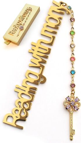 Metal Bookmark Cute Book Accessories Gifts for Women Teacher Readers Book Lovers for Christmas Mother's Day (Merry Christmas Gold) in Saudi Arabia
