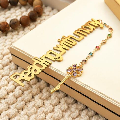 Metal Bookmark Cute Book Accessories Gifts for Women Teacher Readers Book Lovers for Christmas Mother's Day (Merry Christmas Gold) in Saudi Arabia