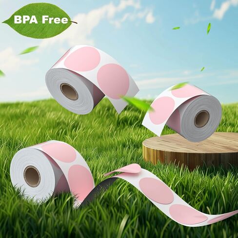 2" Circle Direct Thermal Labels, Thermal Printer Labels for Name Tag, DIY, QR Code, Self-Adhesive Address Shipping Stickers, Green Circle Sticker Labels Compatible with Zebra, Rollo, MUNBYN,750Lables in Saudi Arabia