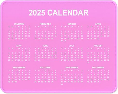 2025 Calendar Mouse Pad, Square New Year 2025 Mousepad, Anti-Slip Rubber Backing, Stitched Edges, Smooth Surface, for Gaming, Office, Laptop, Computer, 8 x 10 Inch, New Year Office Supplies Gift in Saudi Arabia