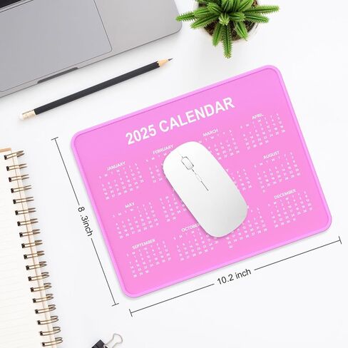 2025 Calendar Mouse Pad, Square New Year 2025 Mousepad, Anti-Slip Rubber Backing, Stitched Edges, Smooth Surface, for Gaming, Office, Laptop, Computer, 8 x 10 Inch, New Year Office Supplies Gift in Saudi Arabia