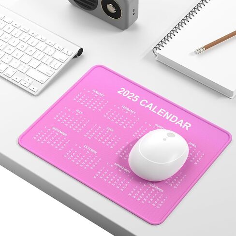 2025 Calendar Mouse Pad, Square New Year 2025 Mousepad, Anti-Slip Rubber Backing, Stitched Edges, Smooth Surface, for Gaming, Office, Laptop, Computer, 8 x 10 Inch, New Year Office Supplies Gift in Saudi Arabia
