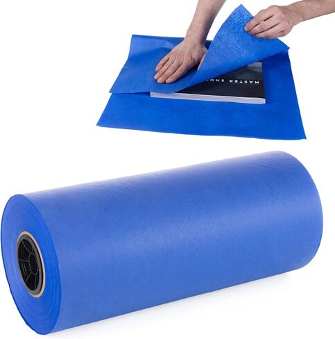 IDL Packaging 18" x 1800' SatinPack™ Tissue Paper Roll, 20 Basis Weight, Parade Blue Color - Acid-Free Decorative Tissue Paper for Packaging Clothing, Gift Wrapping, Art Projects, Crafts in Saudi Arabia