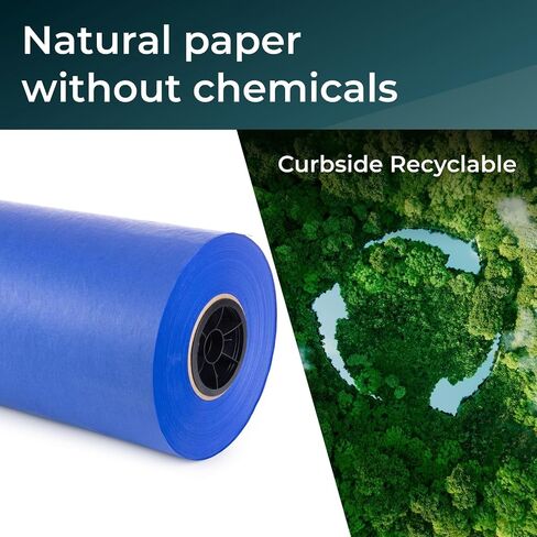 IDL Packaging 18" x 1800' SatinPack™ Tissue Paper Roll, 20 Basis Weight, Parade Blue Color - Acid-Free Decorative Tissue Paper for Packaging Clothing, Gift Wrapping, Art Projects, Crafts in Saudi Arabia