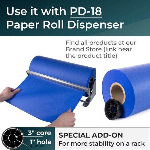 IDL Packaging 18" x 1800' SatinPack™ Tissue Paper Roll, 20 Basis Weight, Parade Blue Color - Acid-Free Decorative Tissue Paper for Packaging Clothing, Gift Wrapping, Art Projects, Crafts in Saudi Arabia