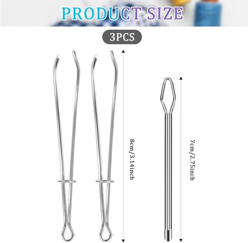 3 Pcs Rope Threader Clip 3 Inches Stainless Steel Drawstring Threaders Easy Threader Needle Sewing Tool for Elastic Metal Easy Pull Hoodie String Threader for Pant Sweatpant in Saudi Arabia