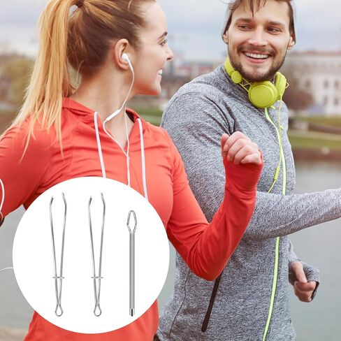 3 Pcs Rope Threader Clip 3 Inches Stainless Steel Drawstring Threaders Easy Threader Needle Sewing Tool for Elastic Metal Easy Pull Hoodie String Threader for Pant Sweatpant in Saudi Arabia